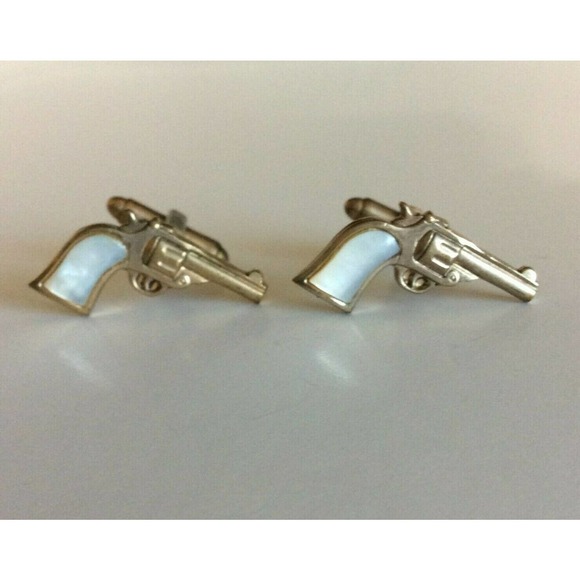 Unbranded Other - Vintage Western Cowboy Revolver Gun Cuff Links